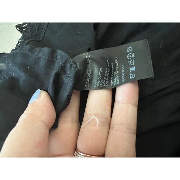 ZIMMERMANN Ruffled Trimming Black Dress US2(Zimmermann 0) - Picture 10 of 12